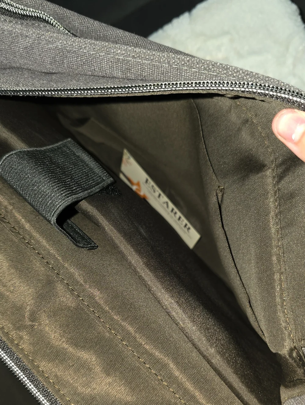 Canvas Messenger Bag with Brown Accents - Men Bags